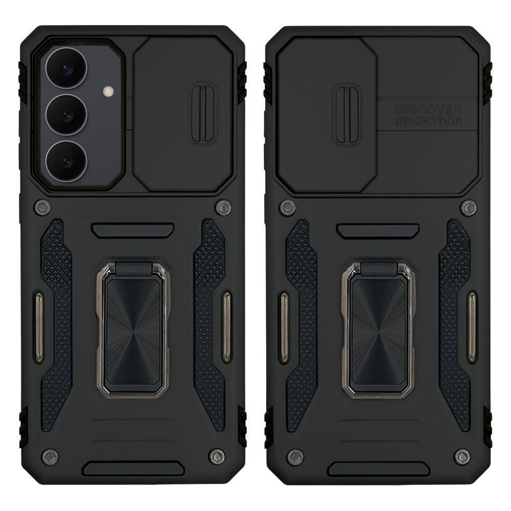 Θήκη Ring Armor CamShield Sonique για Samsung Galaxy S25 FE Μαύρο
