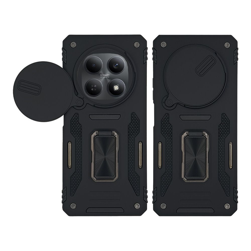 Θήκη Ring Armor CamShield Sonique για Xiaomi Redmi Note 15 4G / Redmi Note 15 5G / Poco M8 5G Μαύρο