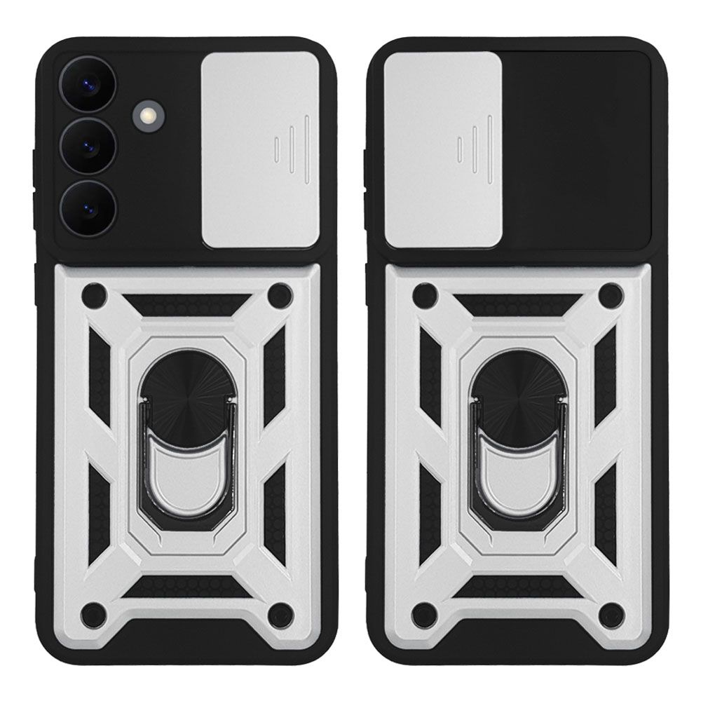 Θήκη Ring Armor CamPro Sonique για Samsung Galaxy S26 Plus Ασημί
