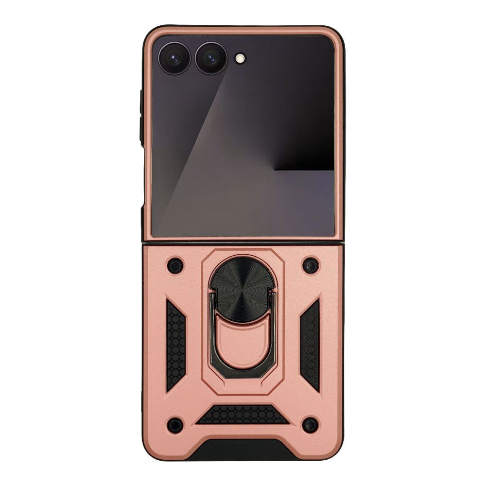Θήκη Ring Armor CamPro Sonique για Samsung (Large Hole) Galaxy Z Flip 7 Ροζ Χρυσό