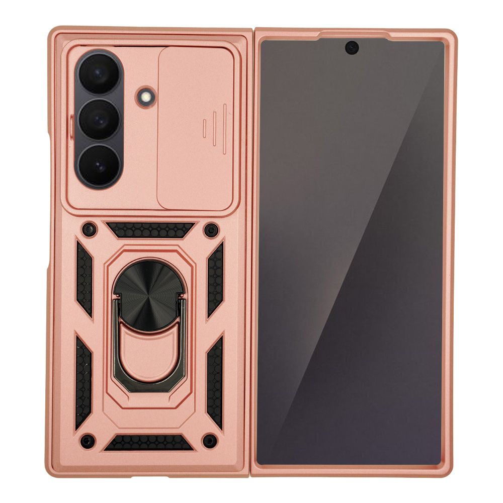 Θήκη Ring Armor CamPro Sonique για Samsung (Large Hole) Galaxy Z Fold 7 Ροζ Χρυσό