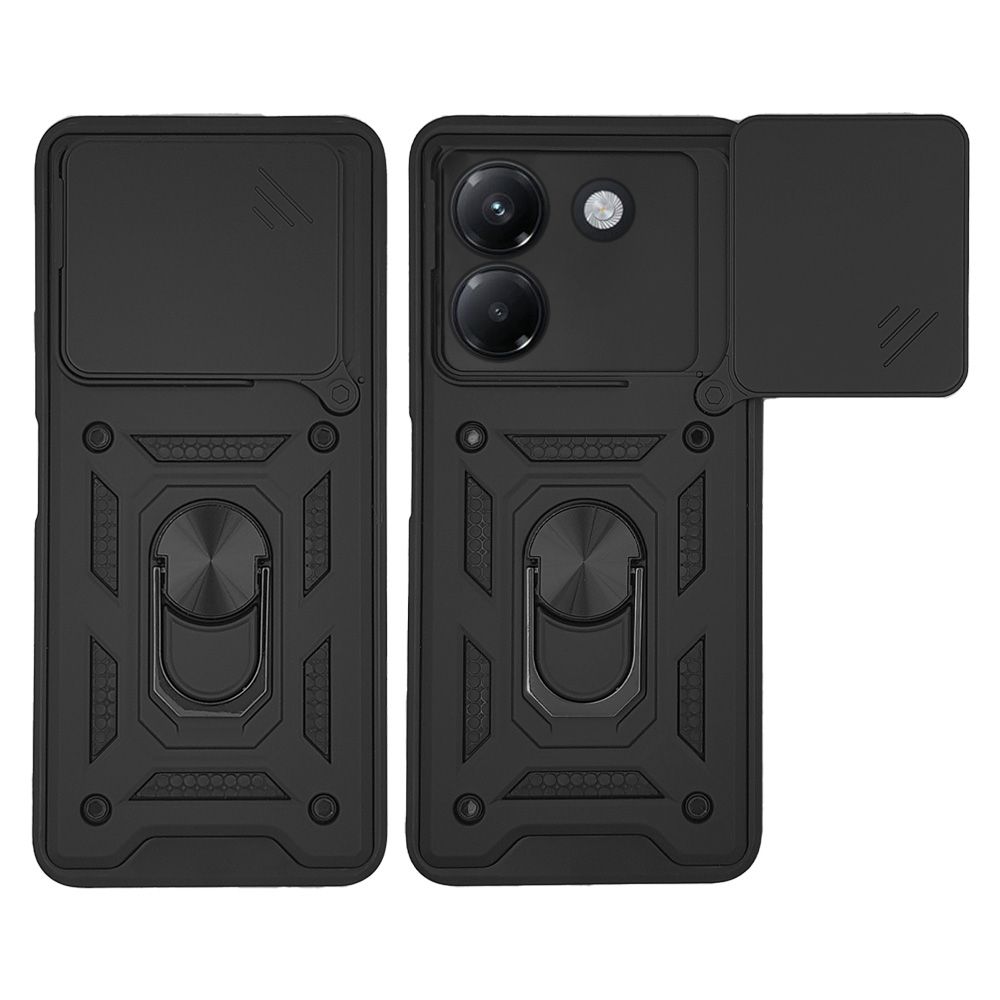 Θήκη Ring Armor CamPro Sonique για Xiaomi Poco M7 Pro 5G Μαύρο