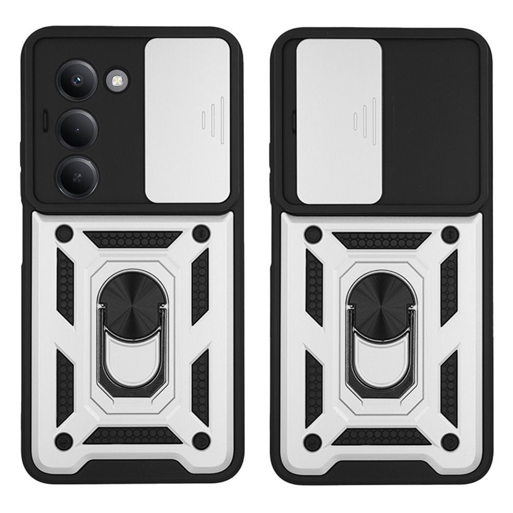 Θήκη Ring Armor CamPro Sonique για Xiaomi Redmi 15 4G / Redmi 15 5G Ασημί