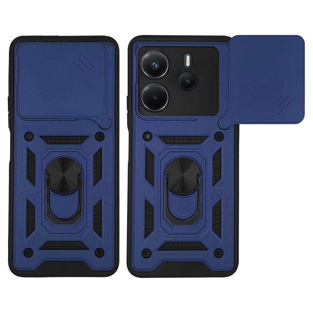 Θήκη Ring Armor CamPro Sonique για Xiaomi Redmi Note 14 4G (164.84mm) Μπλέ