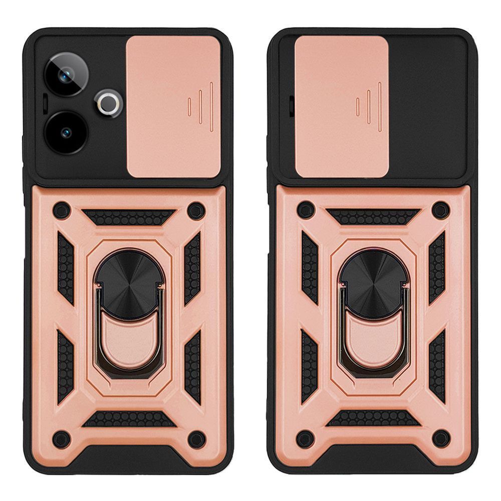 Θήκη Ring Armor CamPro Sonique Realme GT 7 5G / Realme GT 7T 5G Ροζ Χρυσό