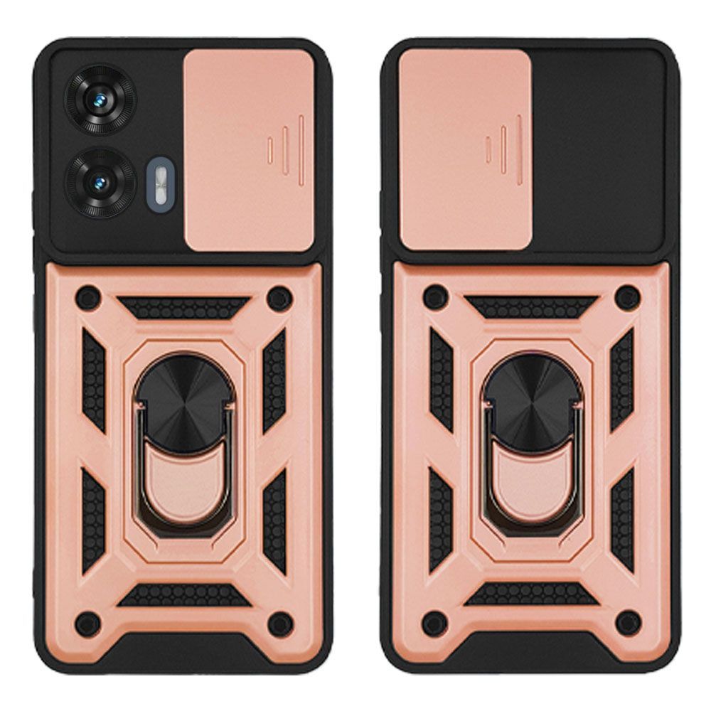 Θήκη Ring Armor CamPro Sonique για Motorola Edge 50 Fusion 5G Ροζ Χρυσό