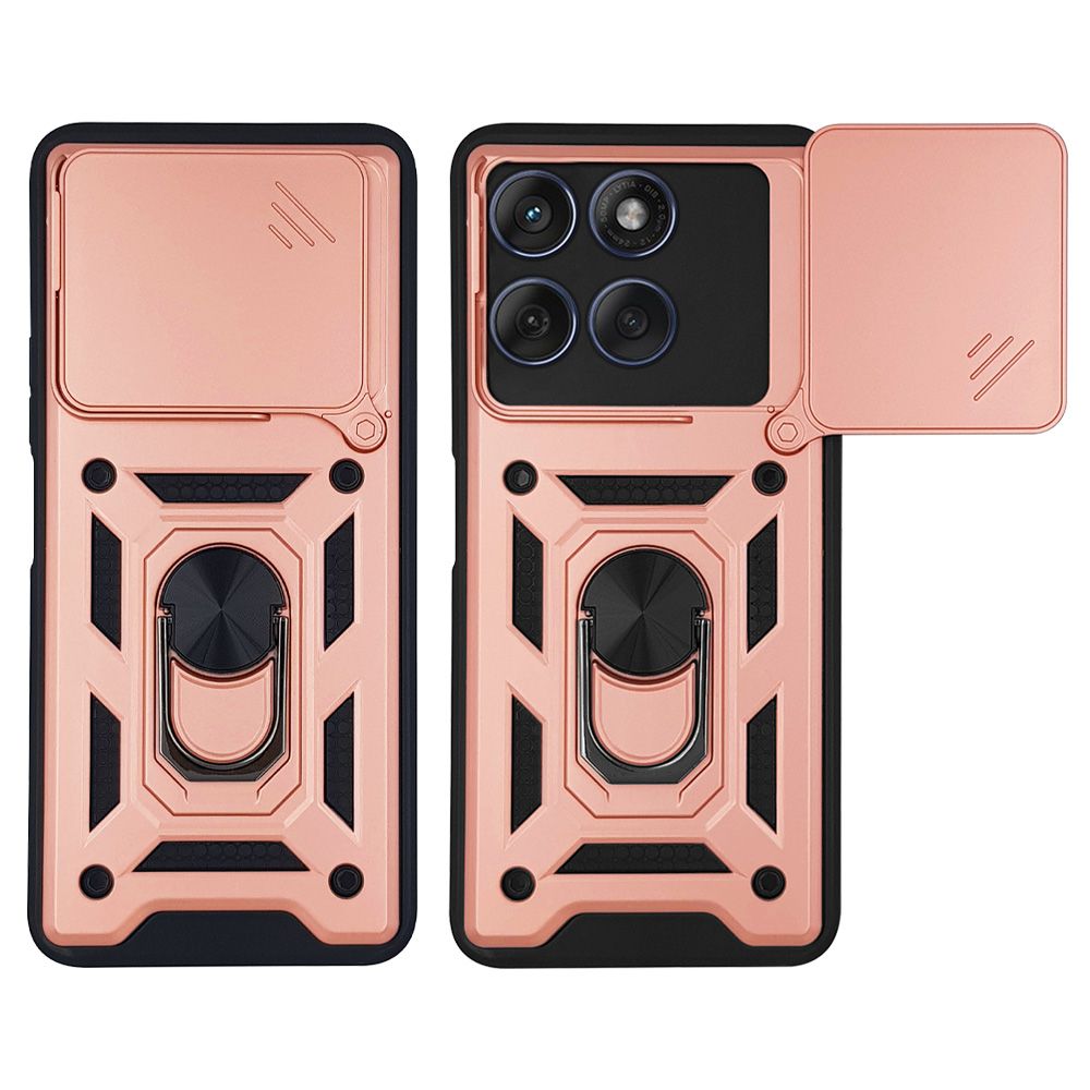 Θήκη Ring Armor CamPro Sonique για Motorola Edge 60 Fusion 5G Ροζ Χρυσό
