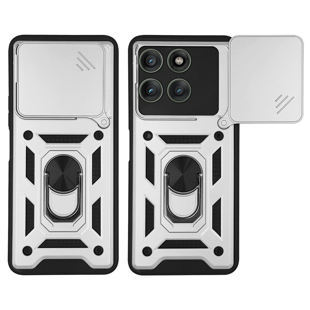 Θήκη Ring Armor CamPro Sonique για Motorola Edge 60 Pro 5G Ασημί