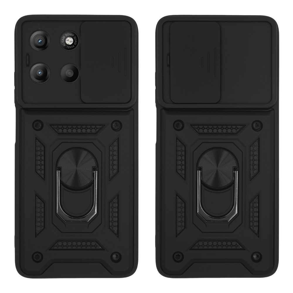 Θήκη Ring Armor CamPro Sonique για Motorola Moto G15 4G / Moto G15 Power / Moto G17 5G / Moto G17 Power 5G Μαύρο
