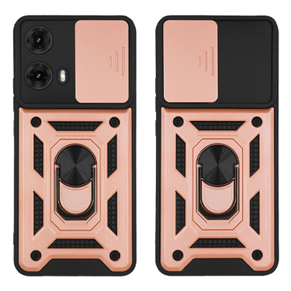 Θήκη Ring Armor CamPro Sonique για Motorola Moto G85 5G Ροζ Χρυσό