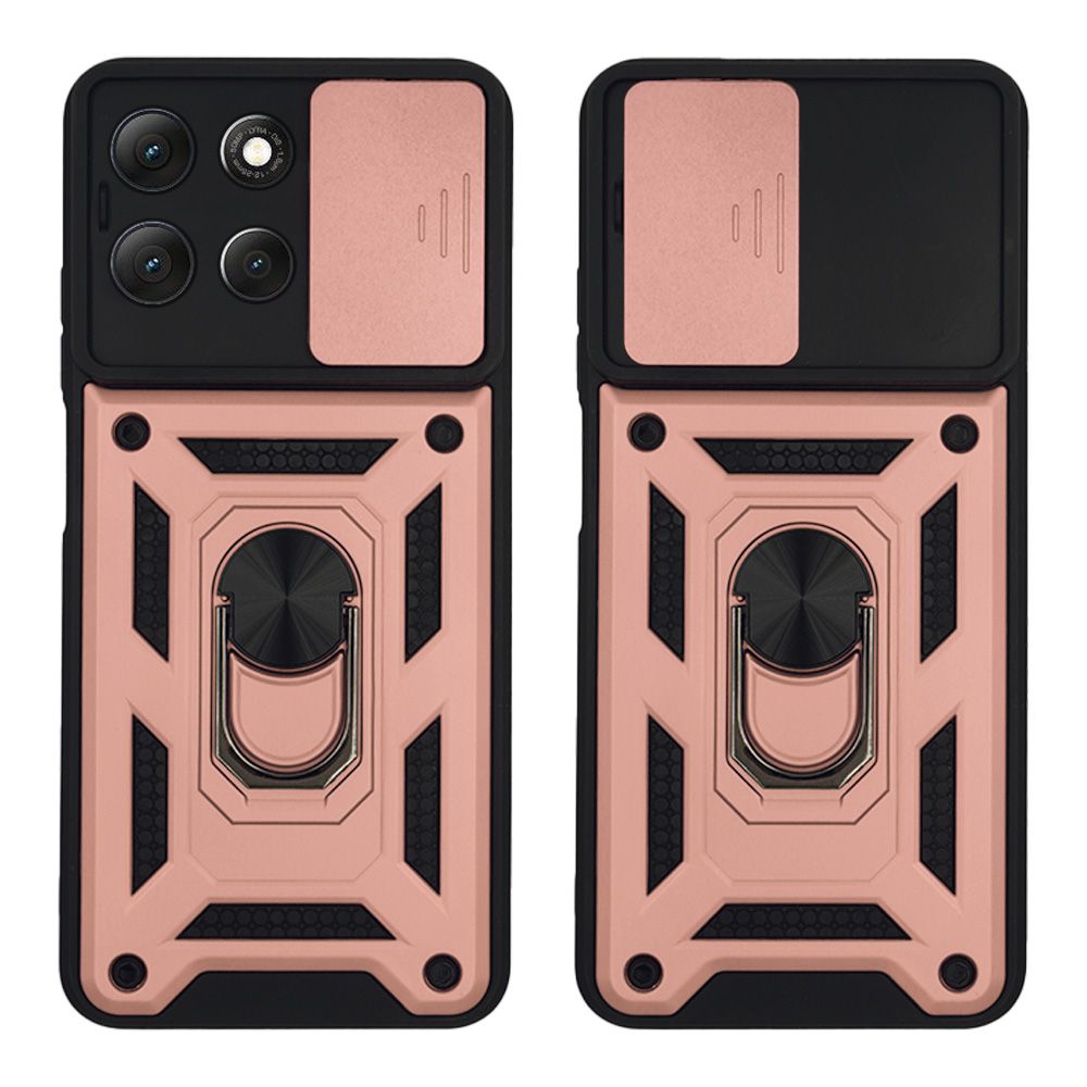 Θήκη Ring Armor CamPro Sonique για Motorola Moto G86 5G / Moto G86 5G Power Ροζ Χρυσό