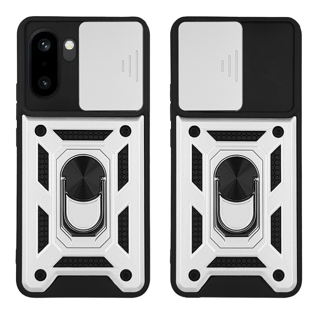 Θήκη Ring Armor CamPro Sonique για OnePlus OnePlus 15R 5G Ασημί
