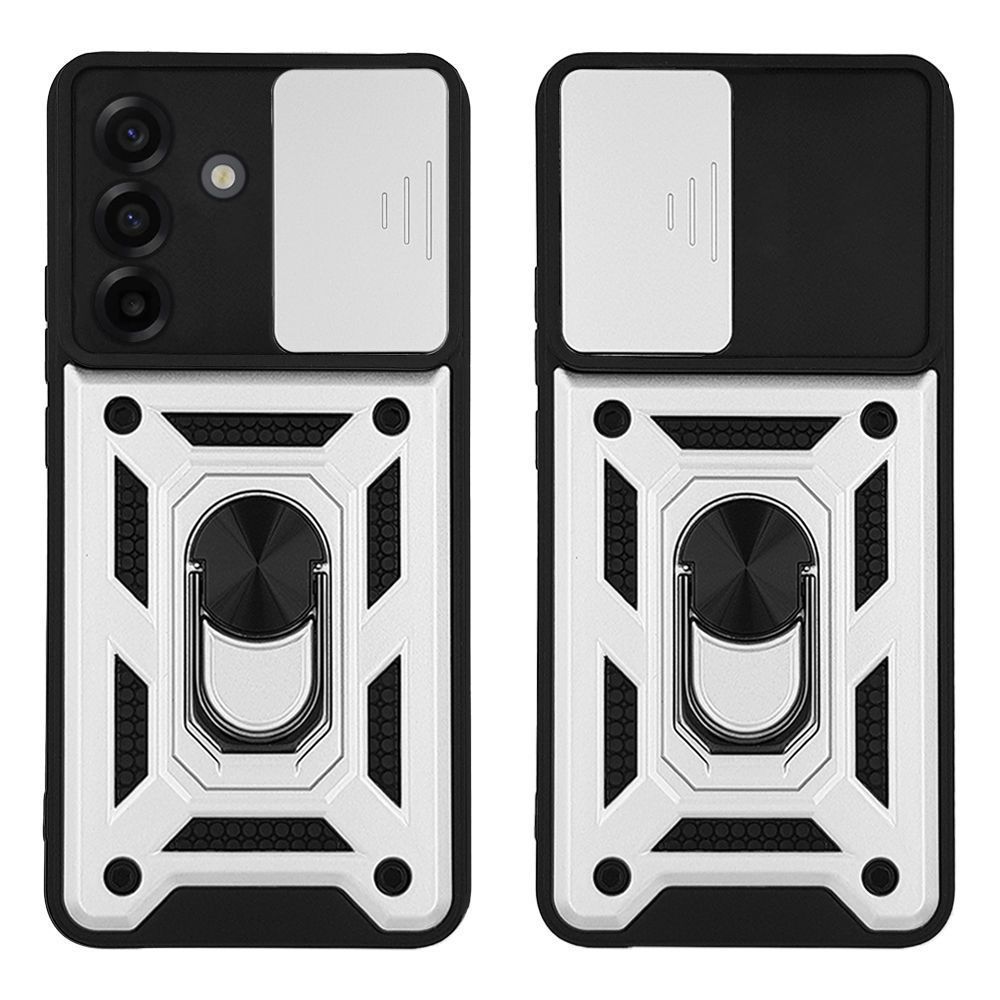 Θήκη Ring Armor CamPro Sonique για Samsung Galaxy A17 4G / Galaxy A17 5G / Galaxy A18 4G / Galaxy A18 5G Ασημί