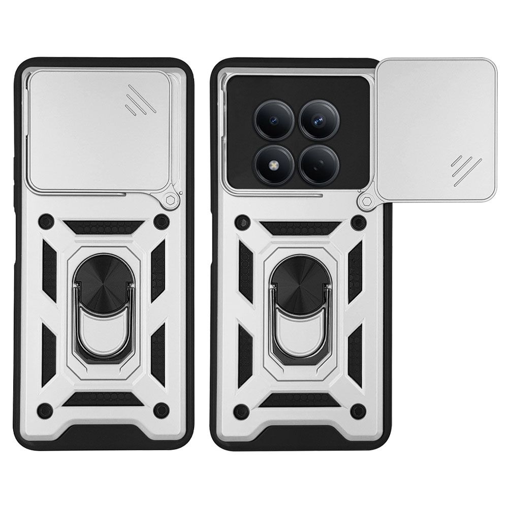 Θήκη Ring Armor CamPro Sonique για Xiaomi Redmi Note 15 Pro Plus 5G / Poco M8 Pro 5G Ασημί