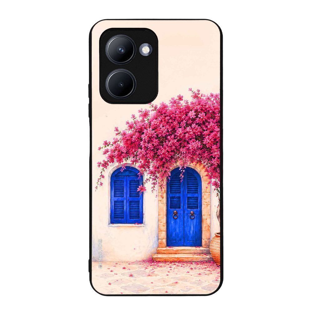 Θήκη Sonique Greek Island Muse Series για Realme C33 Ροζ Μπουκαμβίλια
