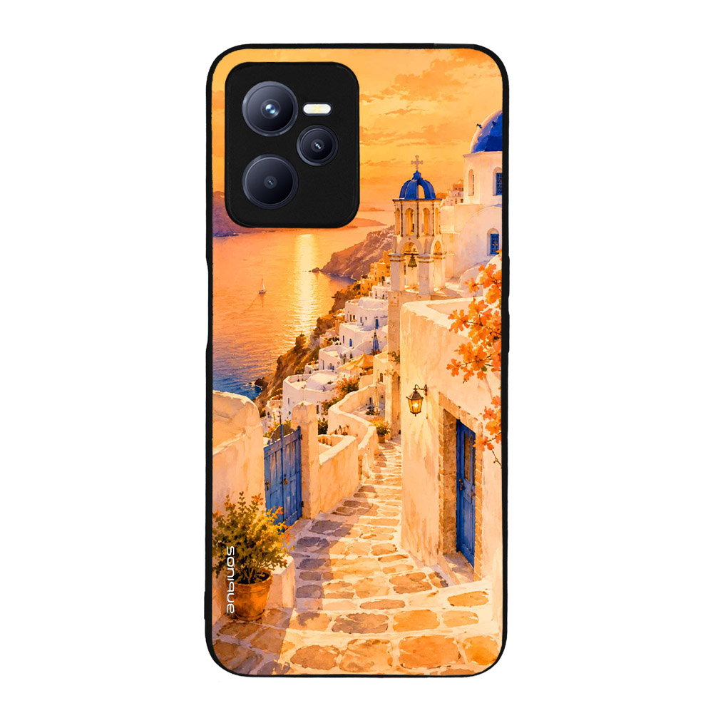 Θήκη Sonique Greek Island Muse Series για Realme C35 Ηλιοβασίλεμα στην Οία