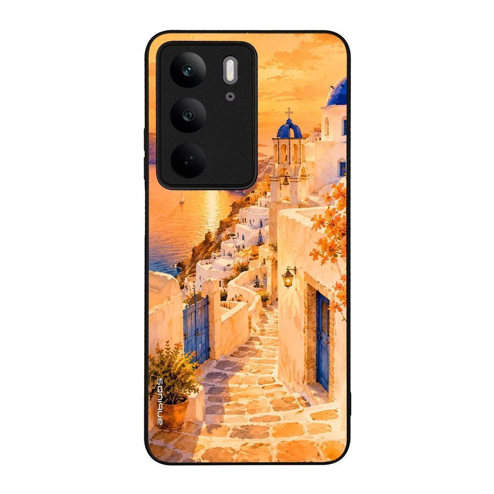 Θήκη Sonique Greek Island Muse Series για Realme C75 4G / Realme 14X 5G Ηλιοβασίλεμα στην Οία