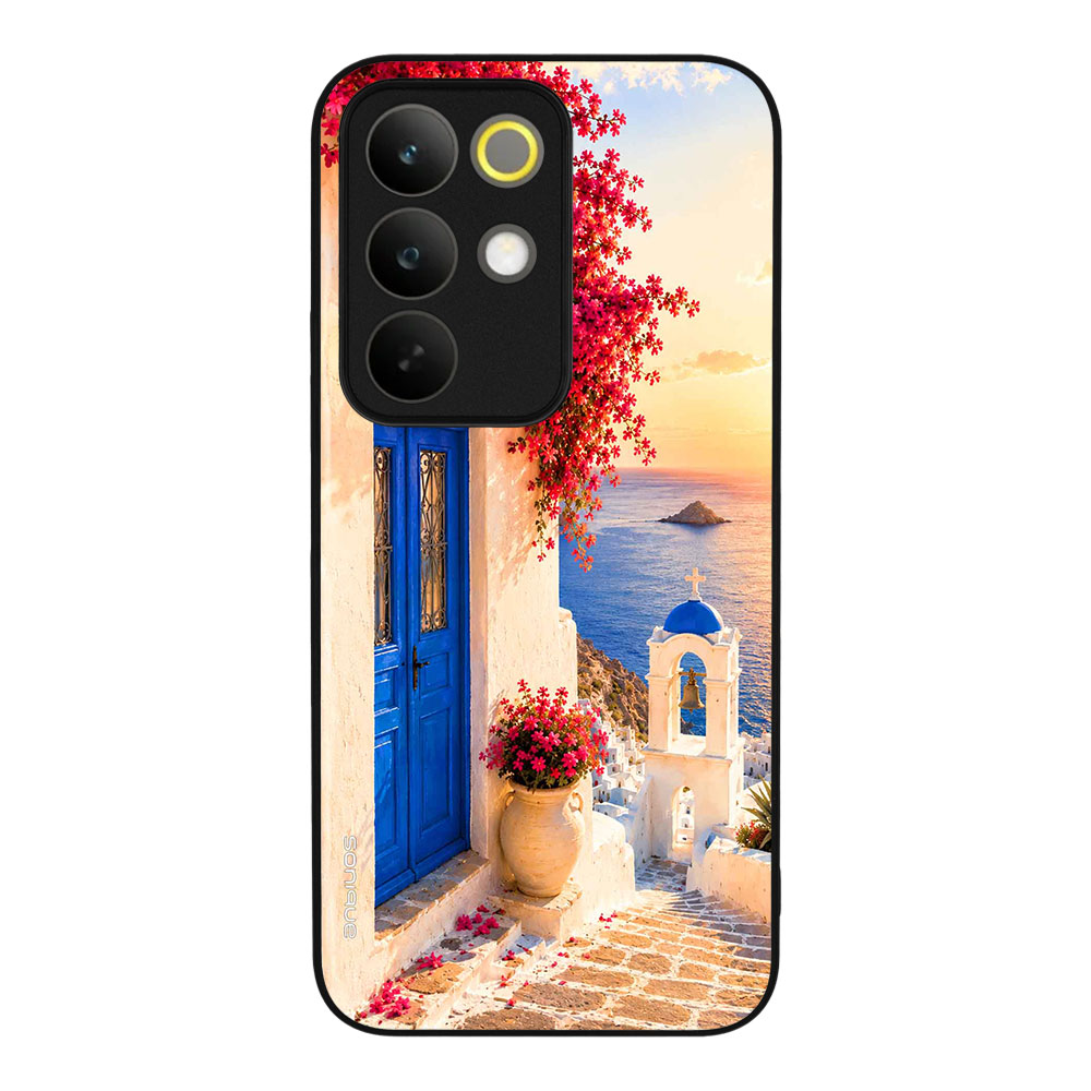 Θήκη Sonique Greek Island Muse Series για Realme C85 4G Ηλιοβασίλεμα Σαντορίνης