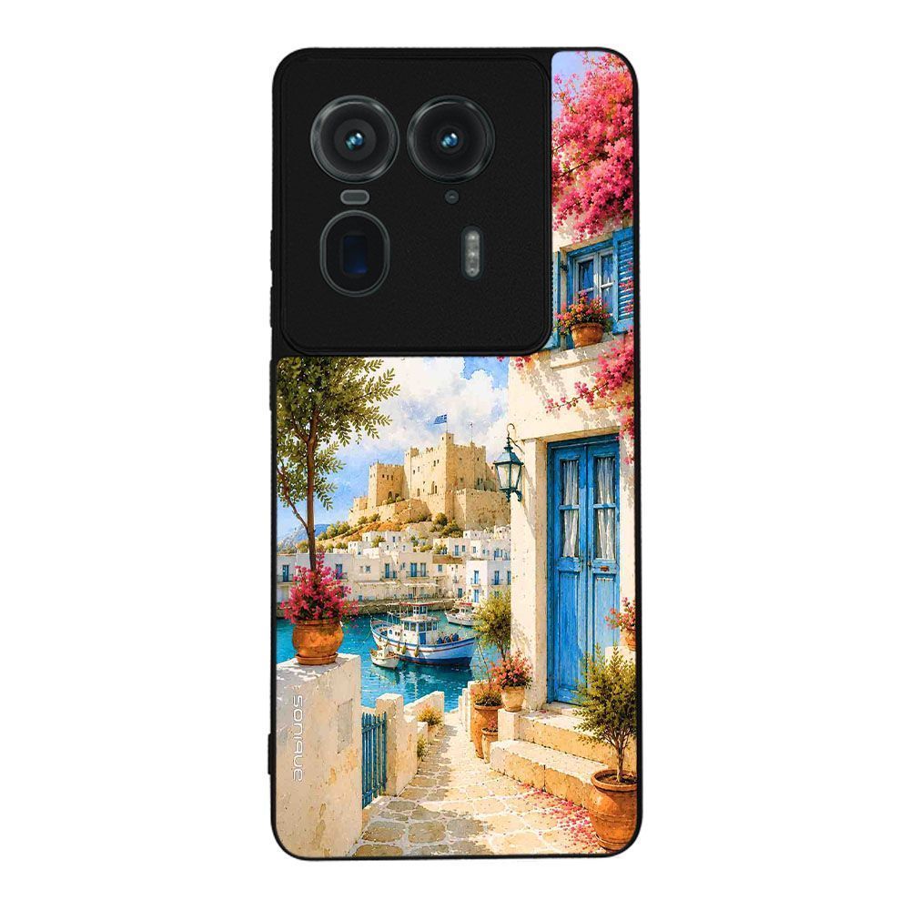 Θήκη Sonique Greek Island Muse Series για Motorola Edge 50 Ultra Ροδίτικο Λιμάνι
