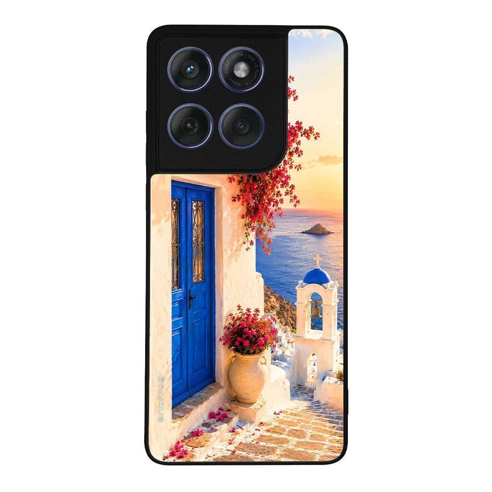 Θήκη Sonique Greek Island Muse Series για Motorola Edge 60 Fusion 5G Ηλιοβασίλεμα Σαντορίνης