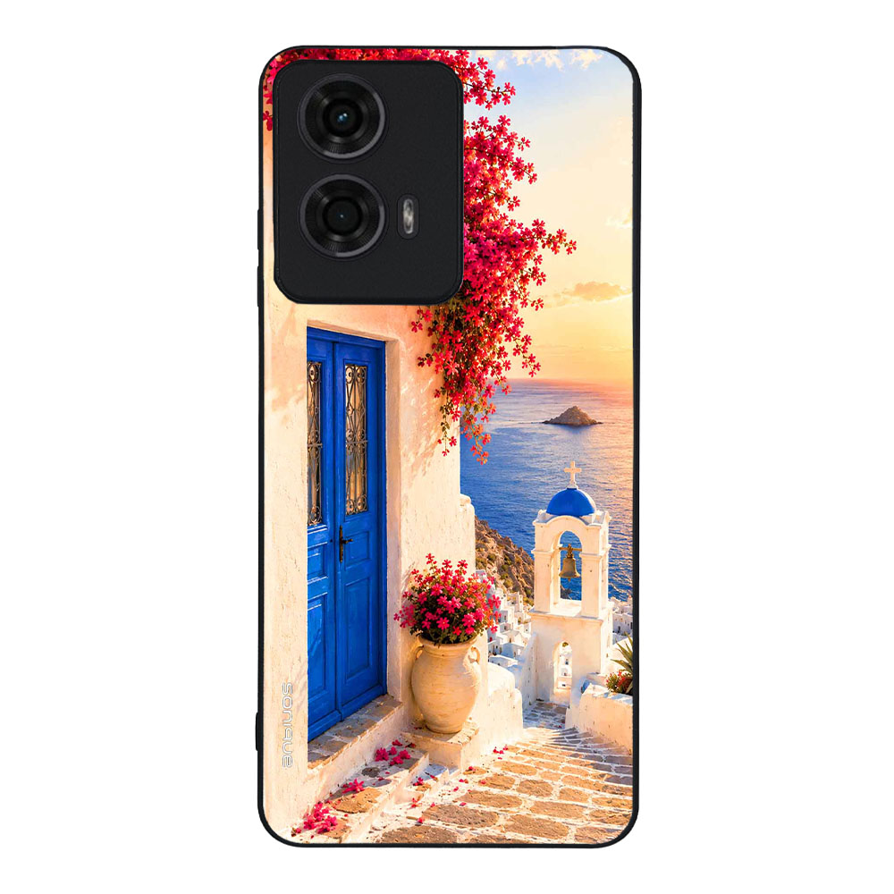 Θήκη Sonique Greek Island Muse Series για Motorola Moto G04 4G / Moto G04s 4G / Moto G24 4G / Moto G24 4G Power / Moto E14 4G Ηλιοβασίλεμα Σαντορίνης