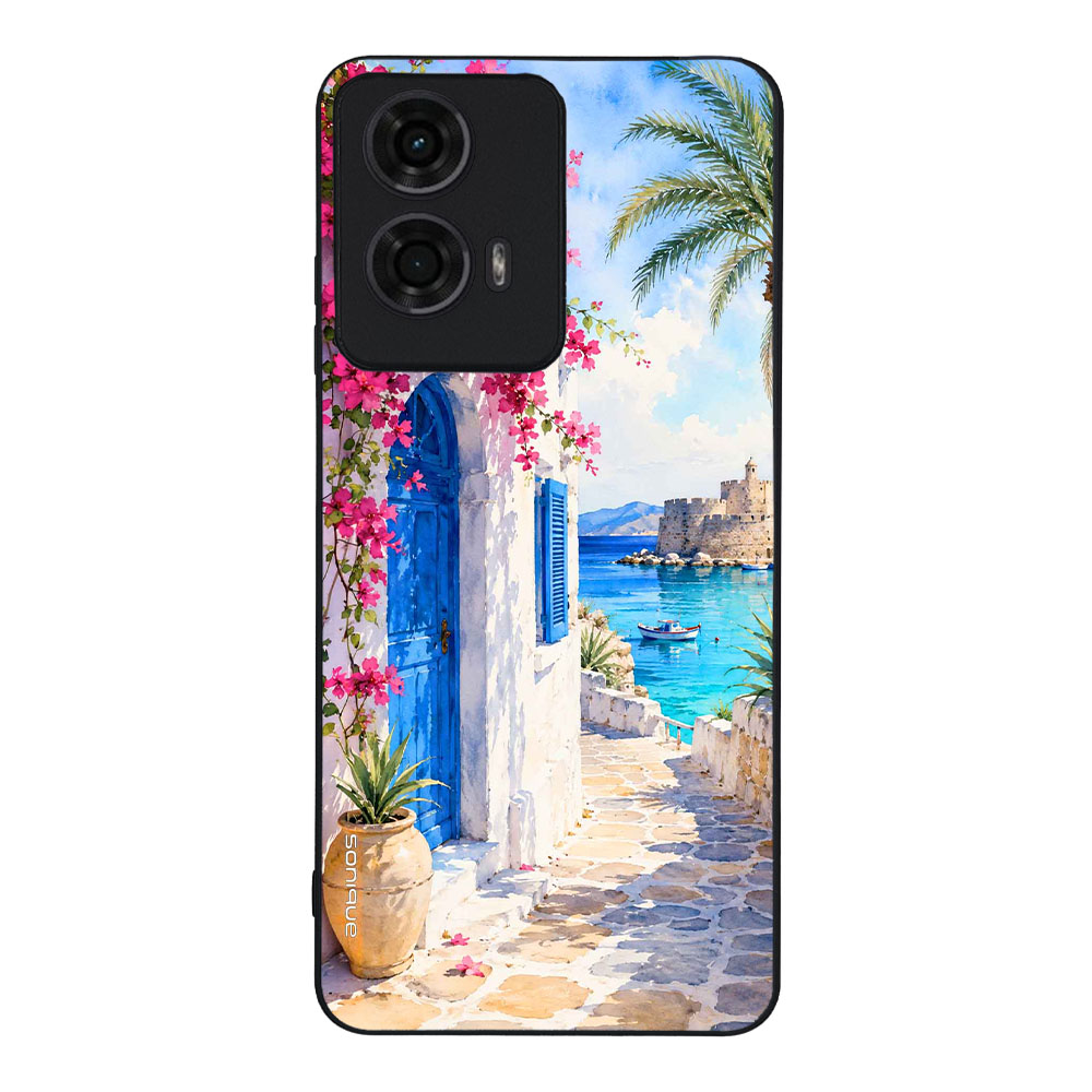 Θήκη Sonique Greek Island Muse Series για Motorola Moto G04 4G / Moto G04s 4G / Moto G24 4G / Moto G24 4G Power / Moto E14 4G Σοκάκι Ρόδου