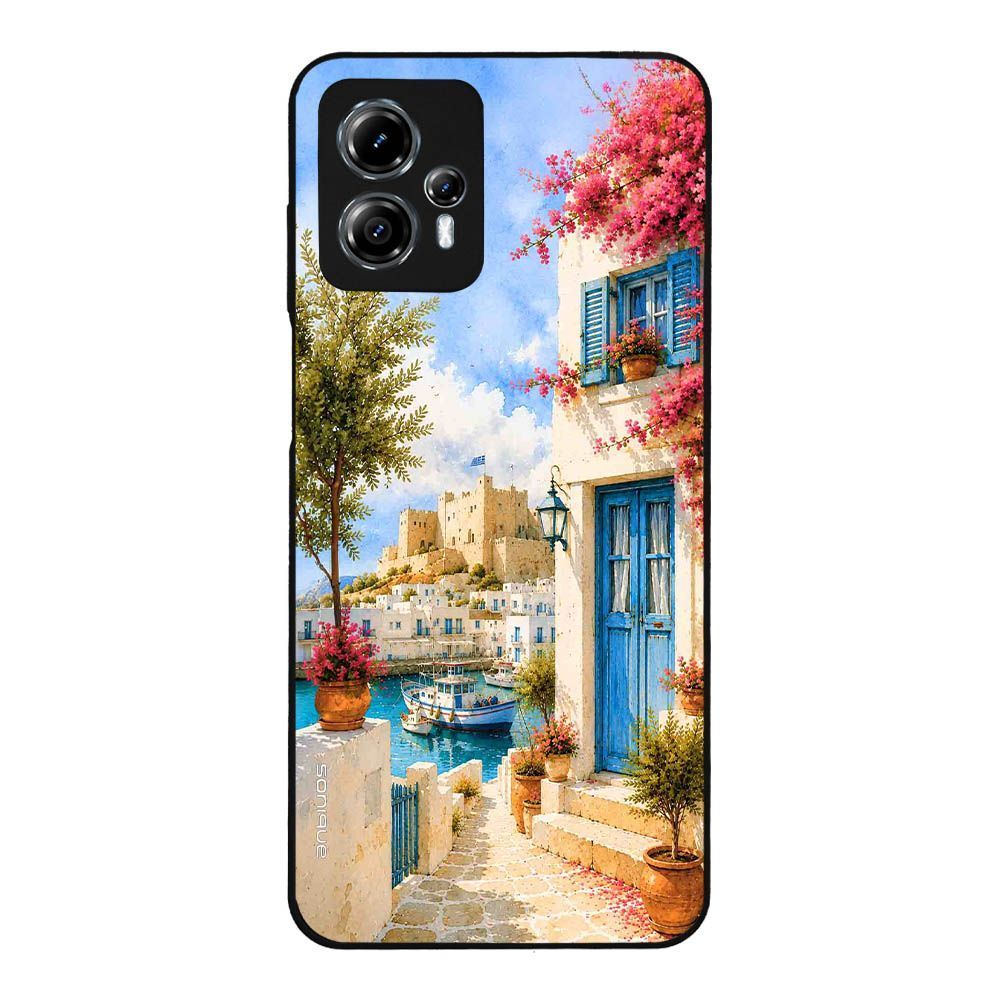 Θήκη Sonique Greek Island Muse Series για Motorola Moto G13 4G / Moto G23 4G Ροδίτικο Λιμάνι