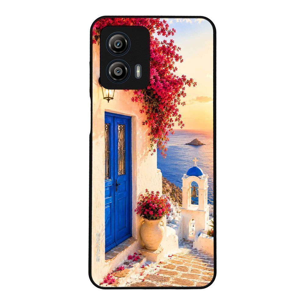 Θήκη Sonique Greek Island Muse Series για Motorola Moto G53 5G Ηλιοβασίλεμα Σαντορίνης