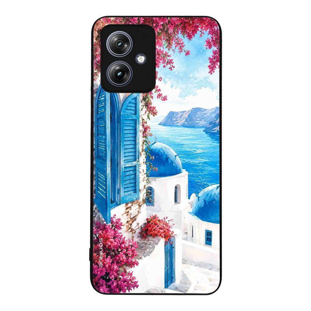 Θήκη Sonique Greek Island Muse Series για Motorola Moto G54 5G / Moto G54 5G Power Σαντορινό Γαλάζιο