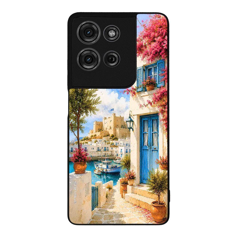 Θήκη Sonique Greek Island Muse Series για Motorola Moto G75 5G Ροδίτικο Λιμάνι