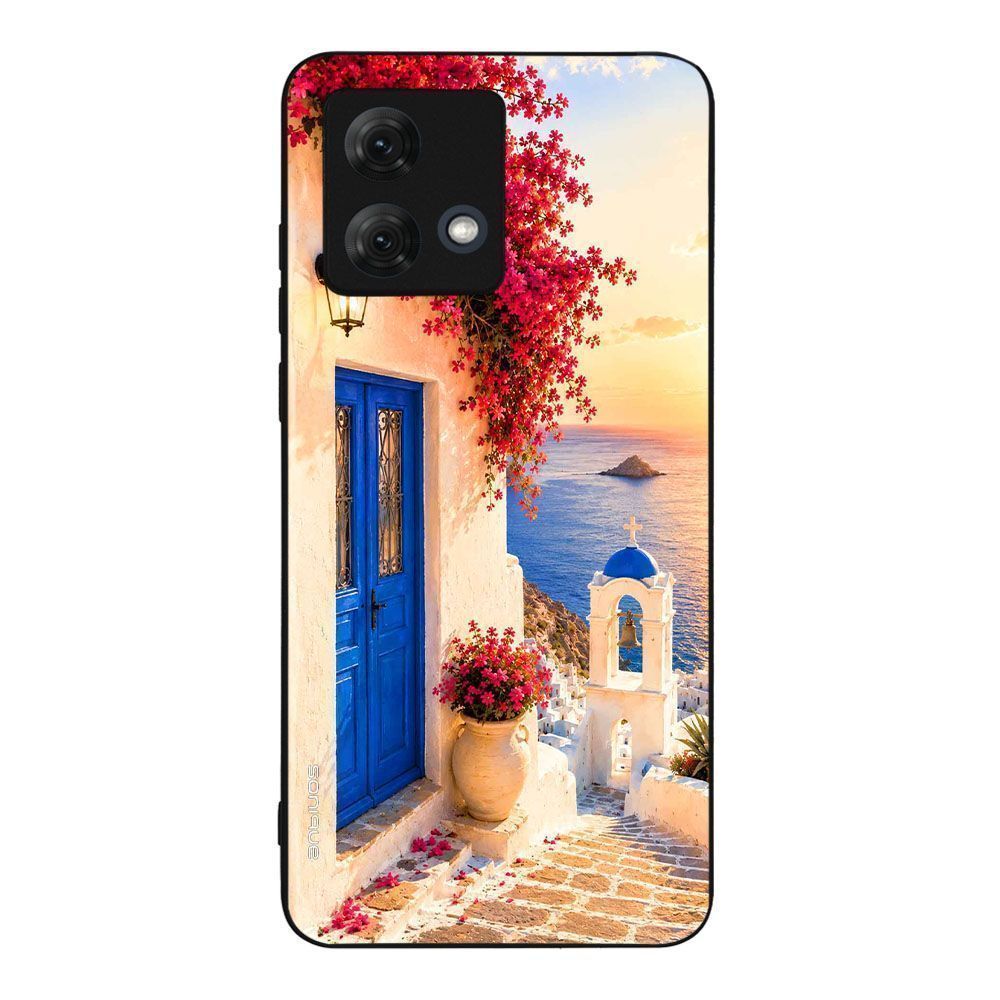 Θήκη Sonique Greek Island Muse Series για Motorola Moto G84 5G Ηλιοβασίλεμα Σαντορίνης