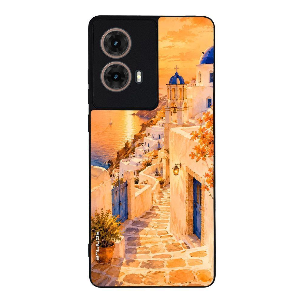 Θήκη Sonique Greek Island Muse Series για Motorola Moto G85 5G Ηλιοβασίλεμα στην Οία