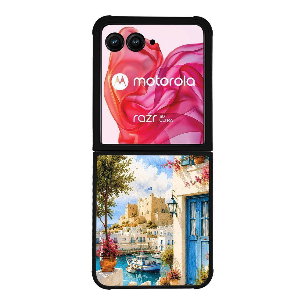 Θήκη Sonique Greek Island Muse Series για Motorola Motorola Razr 50 Ultra Ροδίτικο Λιμάνι