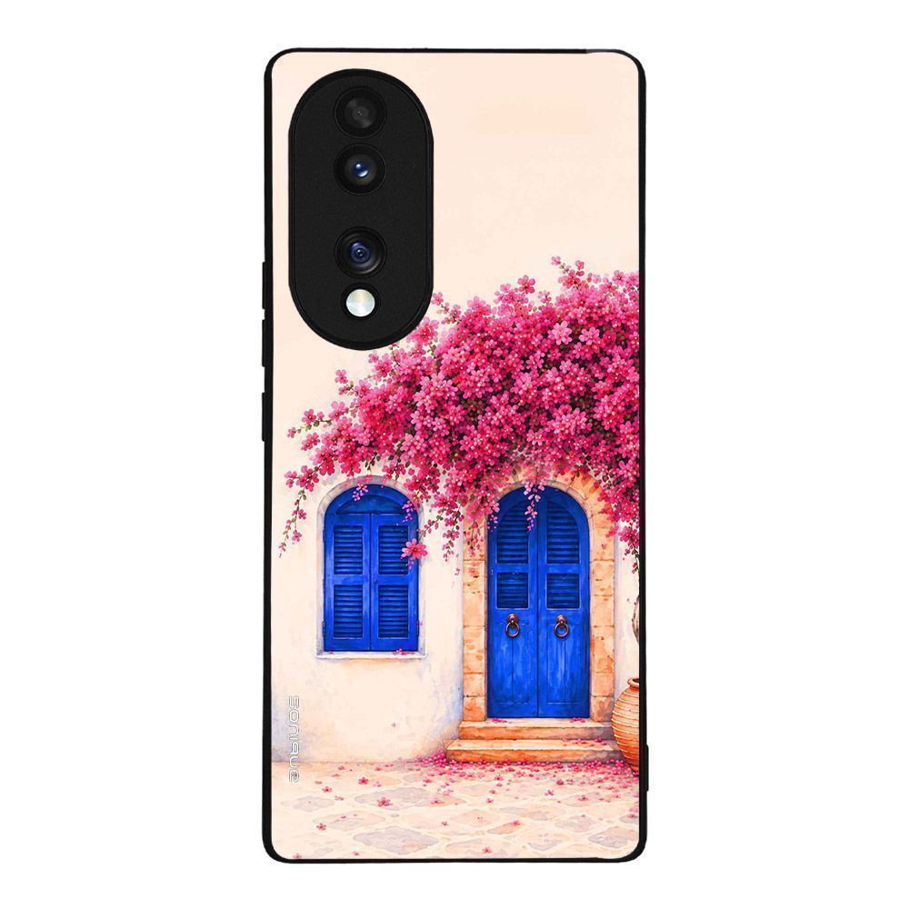 Θήκη Sonique Greek Island Muse Series για Honor 70 5G Ροζ Μπουκαμβίλια
