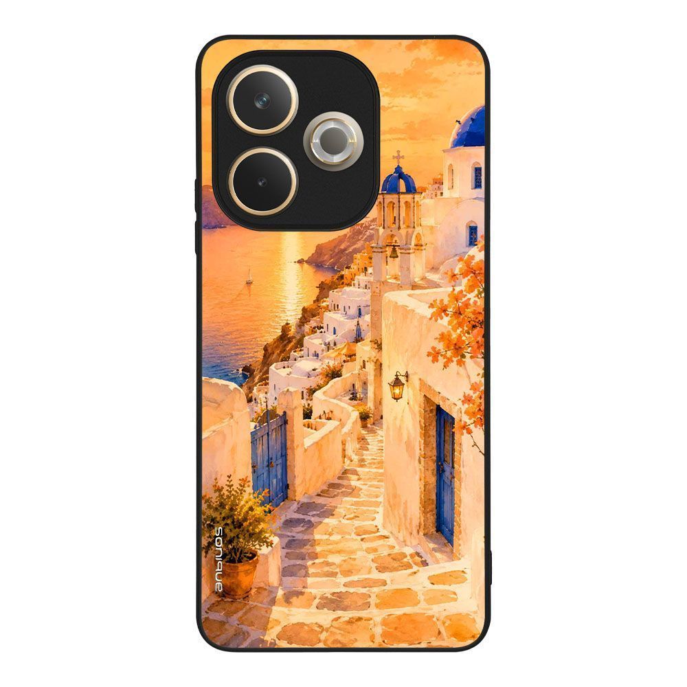 Θήκη SoniqueGreek Island Muse Series για Oppo A5 Pro 5G Ηλιοβασίλεμα στην Οία