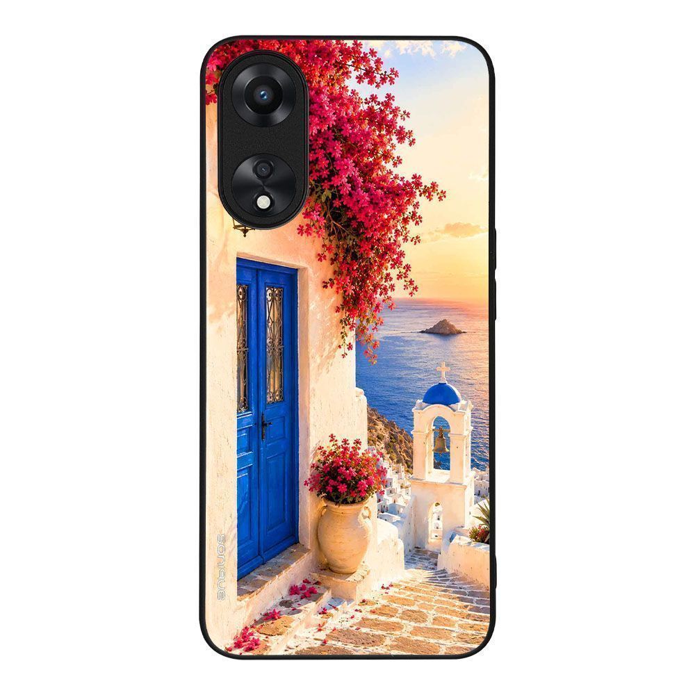 Θήκη SoniqueGreek Island Muse Series για Oppo A78 5G Ηλιοβασίλεμα Σαντορίνης