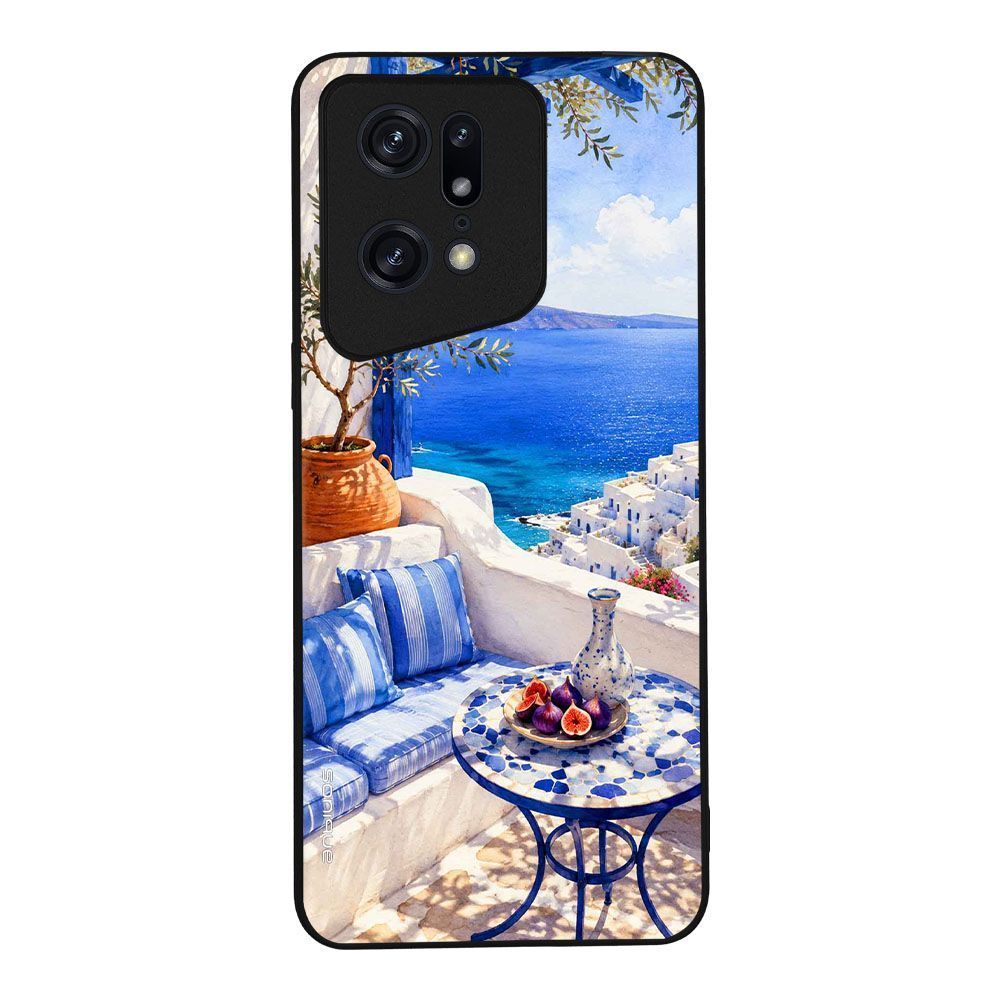 Θήκη SoniqueGreek Island Muse Series για Oppo Find X5 Pro 5G Θέα του Αιγαίου