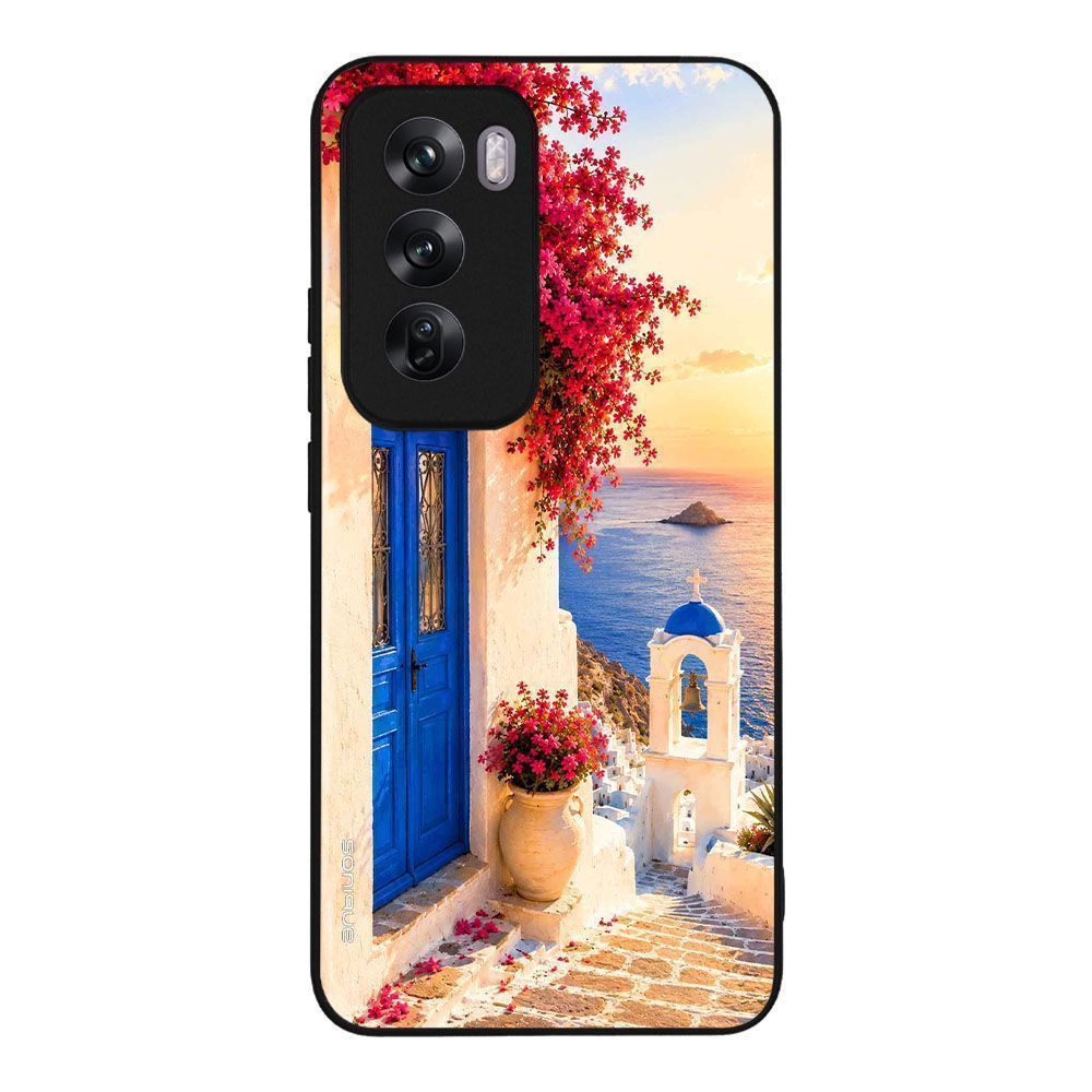 Θήκη SoniqueGreek Island Muse Series για Oppo Reno12 Pro 5G Ηλιοβασίλεμα Σαντορίνης