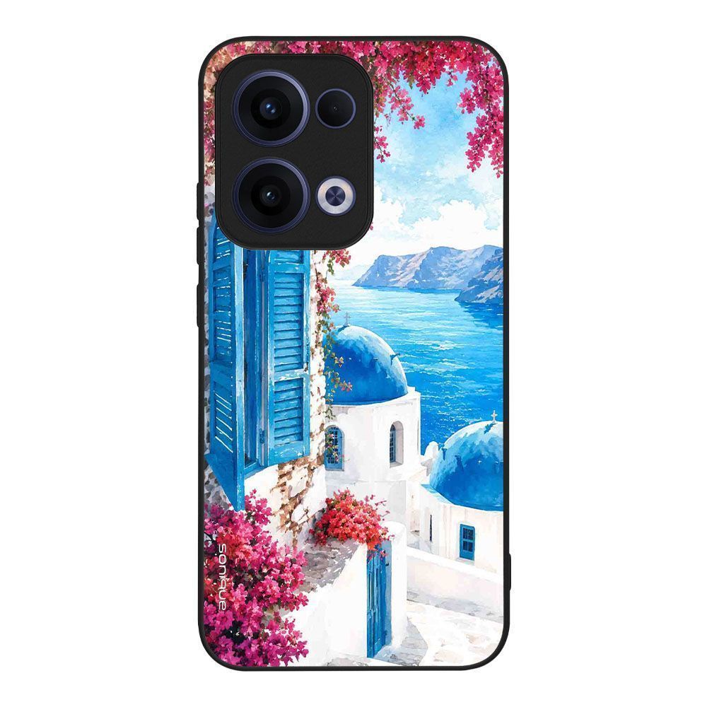 Θήκη SoniqueGreek Island Muse Series για Oppo Reno13 5G Σαντορινό Γαλάζιο