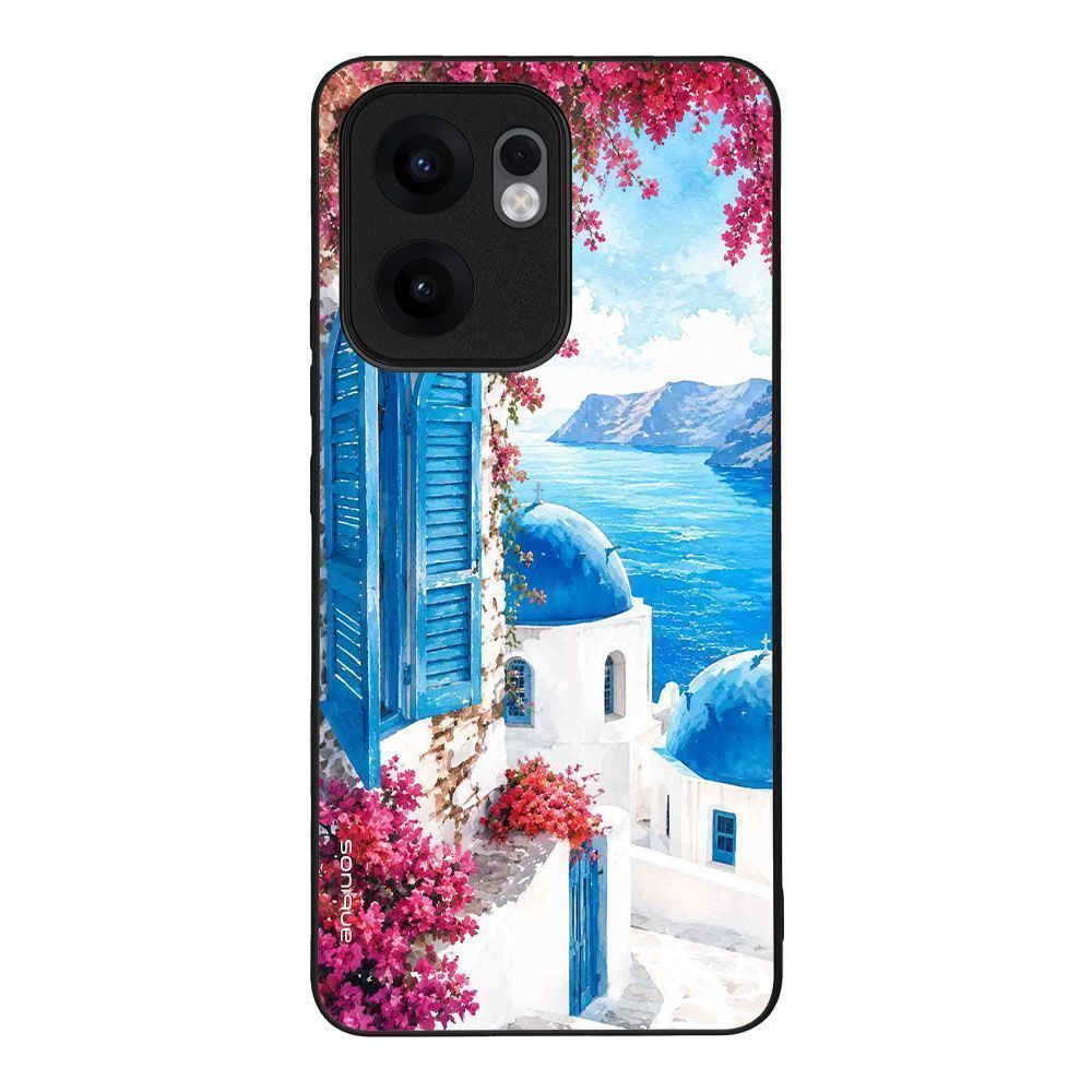 Θήκη SoniqueGreek Island Muse Series για Oppo Reno13 F 5G / Oppo Reno13 FS 5G Σαντορινό Γαλάζιο