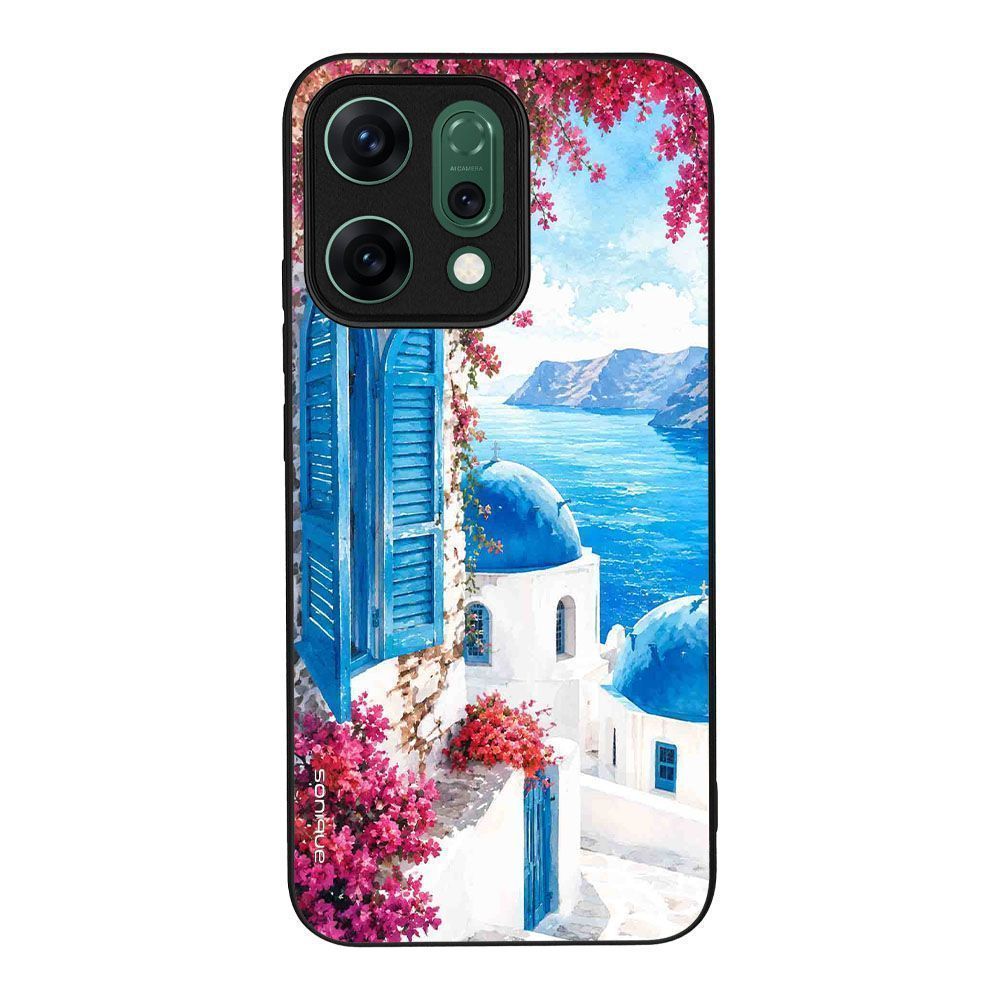 Θήκη SoniqueGreek Island Muse Series για Oppo Reno14 5G Σαντορινό Γαλάζιο