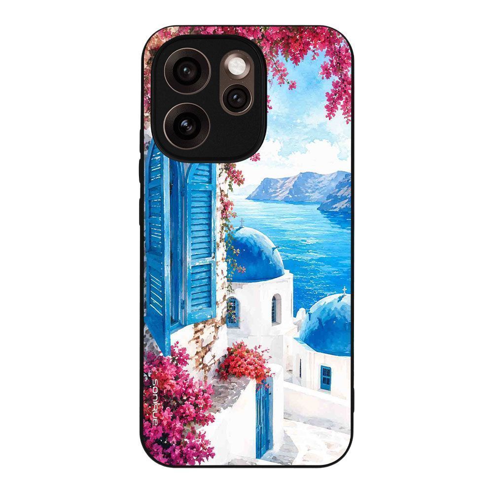 Θήκη SoniqueGreek Island Muse Series για Oppo Reno15 Pro Max Σαντορινό Γαλάζιο
