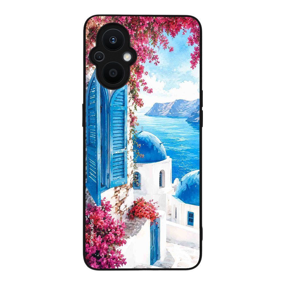 Θήκη SoniqueGreek Island Muse Series για Oppo Reno7 Lite 5G / Oppo Reno8 Lite 5G Σαντορινό Γαλάζιο