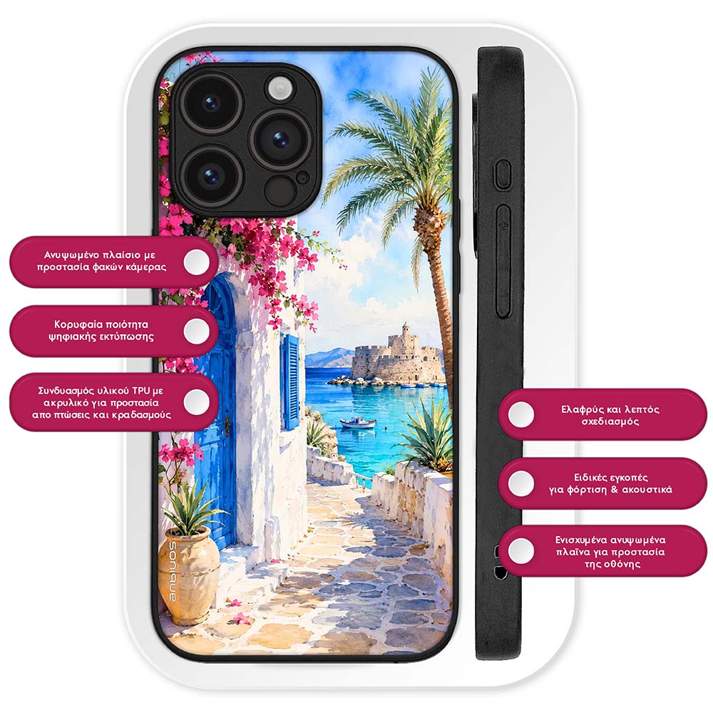 Θήκη Sonique Greek Island Muse  Series για OnePlus Nord Σοκάκι Ρόδου