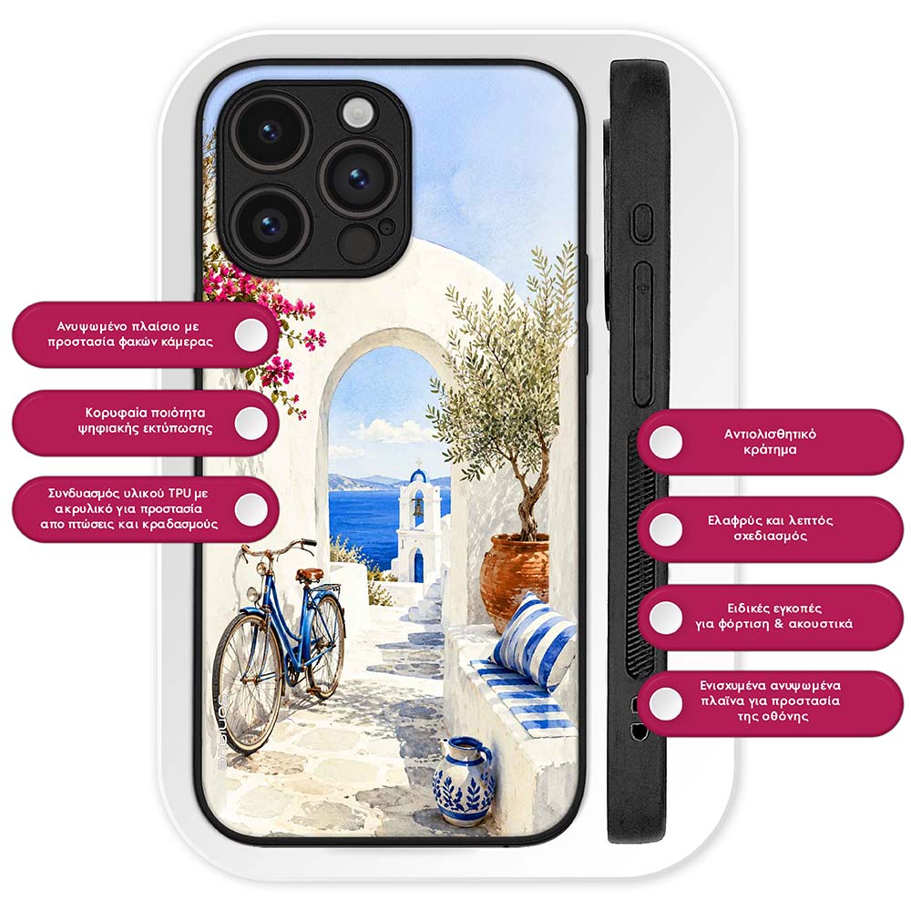 Θήκη Sonique Greek Island Muse Series για Nothing Phone 3a Pro Πέρασμα στο Αιγαίο