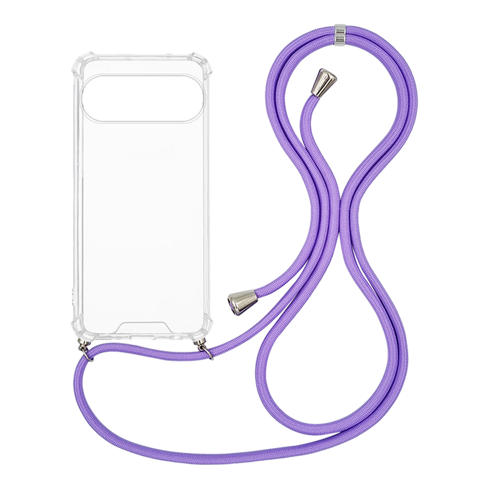Θήκη Σιλικόνης με Κορδόνι Sonique Armor Clear Google Pixel 9 5G Λιλά