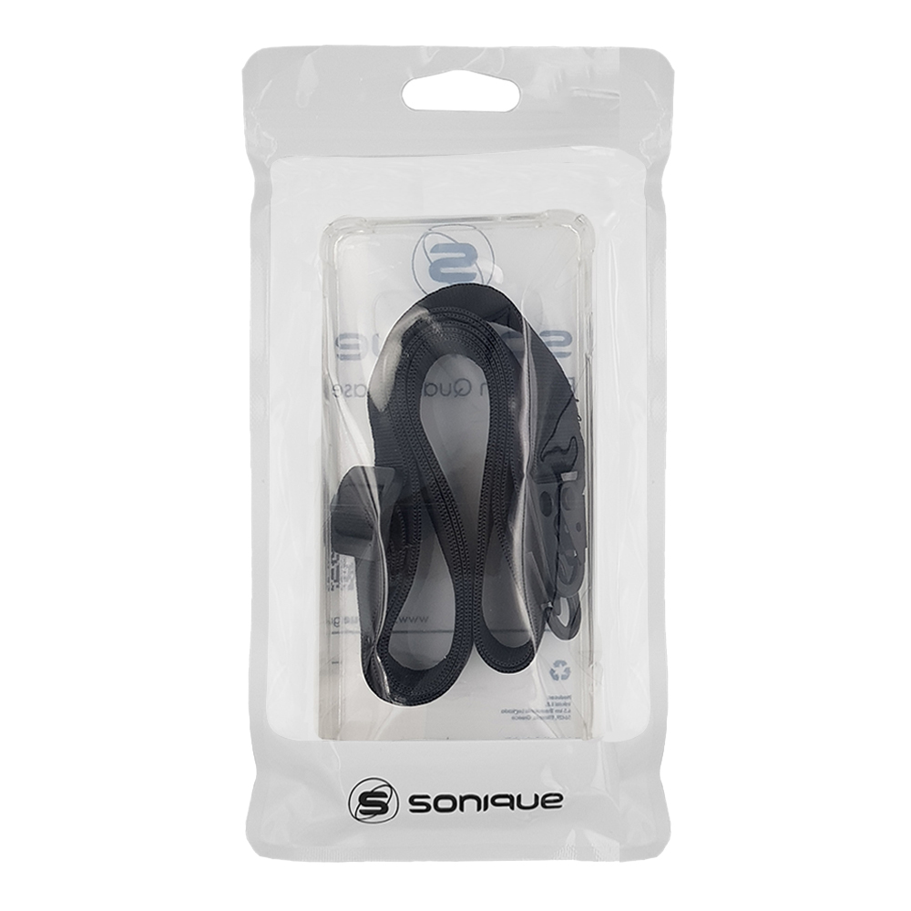 Θήκη Σιλικόνης με Strap Sonique Armor Clear Motorola Moto G86 5G / Moto G86 5G Power Μαύρο