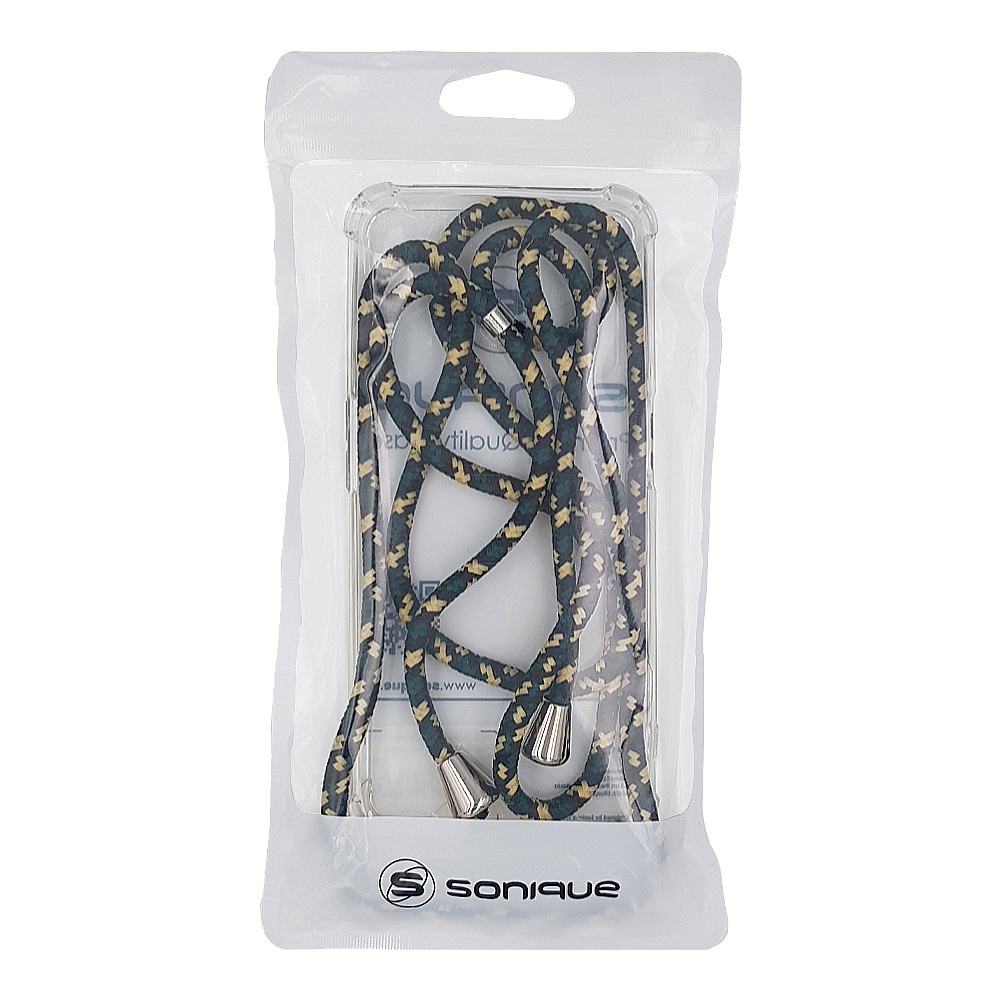 Θήκη Σιλικόνης με Κορδόνι Sonique Armor Clear Motorola Moto G86 5G / Moto G86 5G Power Rainbow Πράσινο