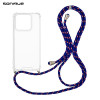 Θήκη Σιλικόνης με Κορδόνι Sonique Armor Clear Motorola Moto G86 5G / Moto G86 5G Power Rainbow Μπλε