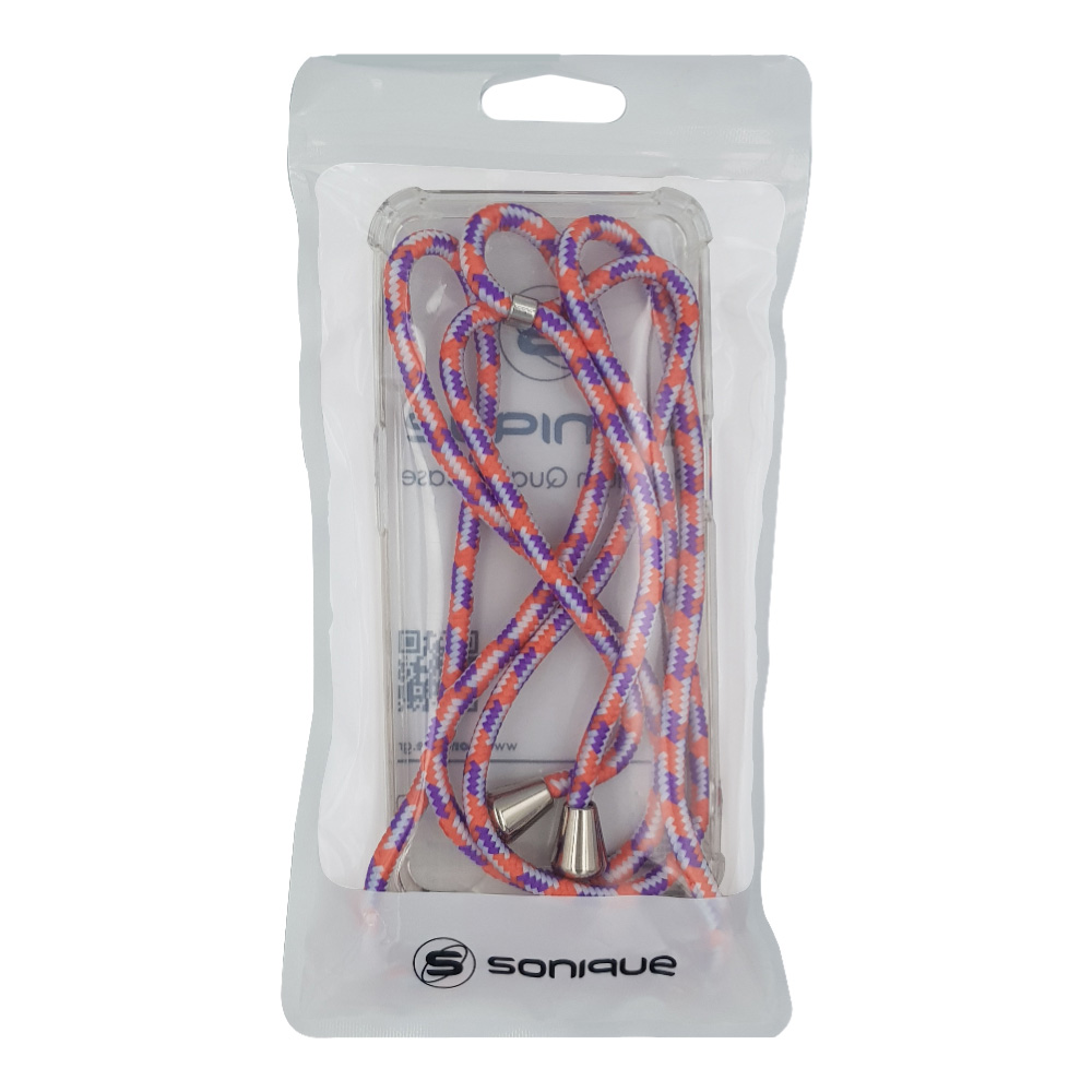 Θήκη Σιλικόνης με Κορδόνι Sonique Armor Clear Xiaomi Xiaomi 17 5G Rainbow Κοραλλί